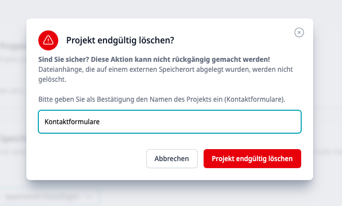 Projekt-löschen