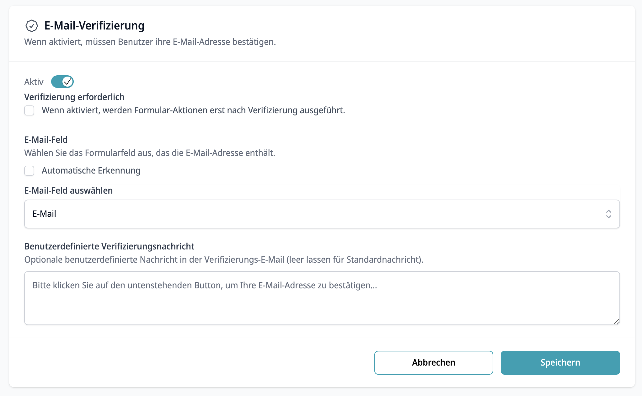 e-mail-verifizierung